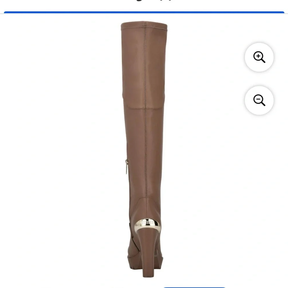 GUESS Taylin  Over the‎ Knee Tan Platform Boots Size 9.5 M